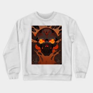 skull with lava Crewneck Sweatshirt